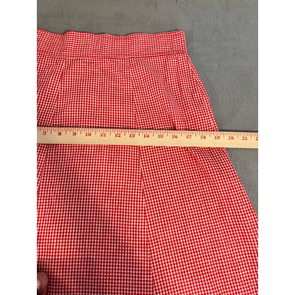 Vintage 80s Laura & Jayne Womens Gingham Midi Skirt Size 6 Twee Picnic Prairie - Picture 5 of 11